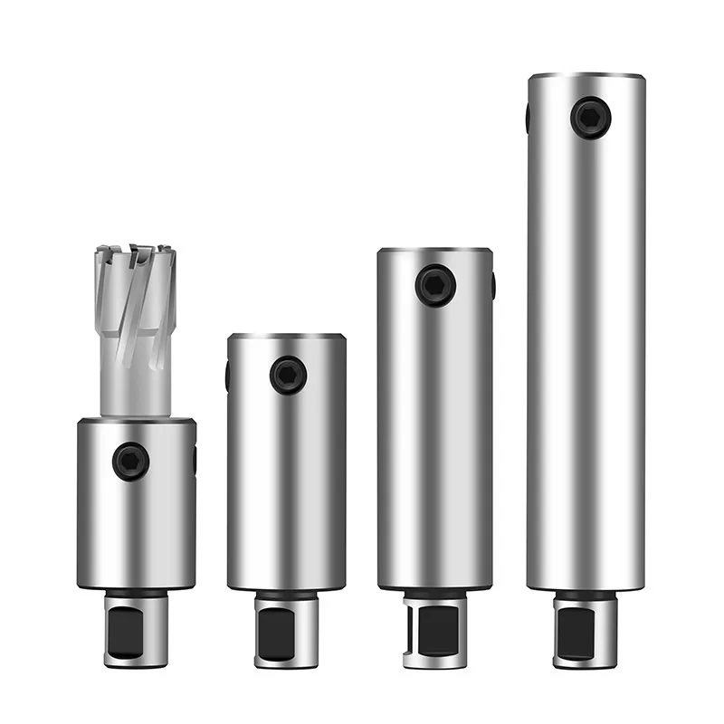 MT2/MT3/MT4 Morse Taper Extension Arbor for Annular Cutter, 19.05mm Weldon Shank Adapter, Internal/External Coolant