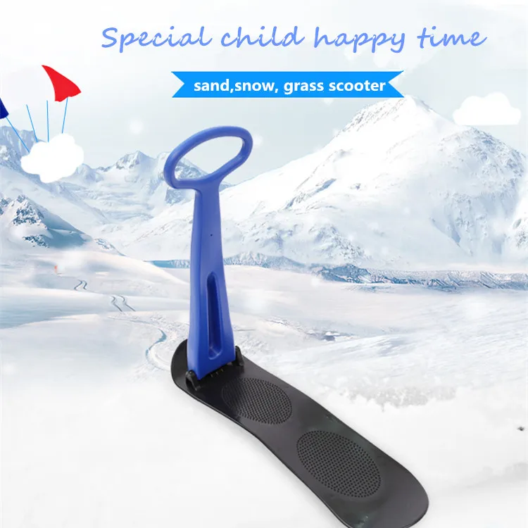 winter-sports-outdoor-play-eco-friendly-fold-up-plastic-kick-scooter-sledding-snowboard-sled-skiing-sliding-model-sports