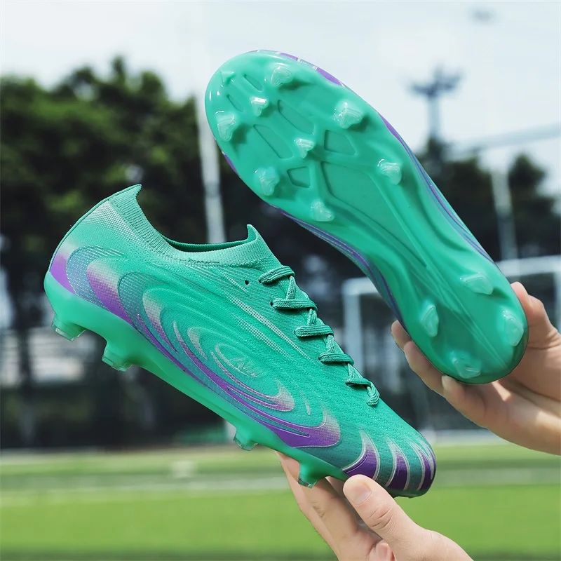 

Men Professional Training Football Boots Futsal Ultralight Soccer Shoes Breathable Sneakers Unisex Grass Cleats Match Sport