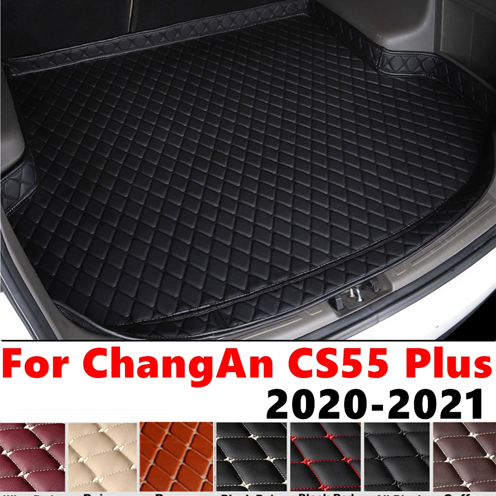 High Side Car trunk mat for ChangAn CS55 Plus 2021 2020 XPE Rear Cargo Protect Cover Liner Tail Boot Tray luggage Pad Carpet