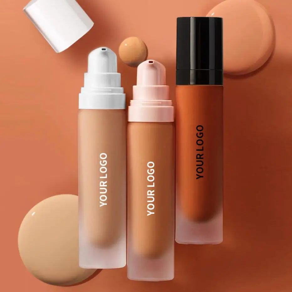 

Print Logo Liquid Foundation Waterproof Concealer Moisturizer Full Coverage Face Makeup Base Cream Wholesale 50pcs/lot