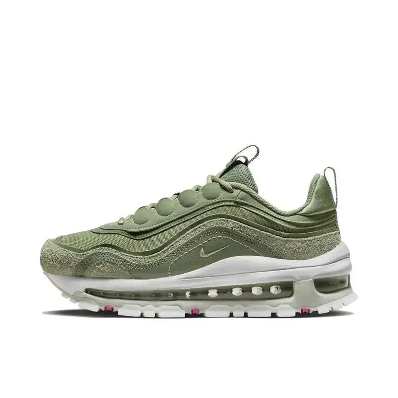 Nike Air Max 97 Futura Women's Green Low-top Anti-slip Lightweight Casual Sports Shoes Running Shoes FB4496-300 Black