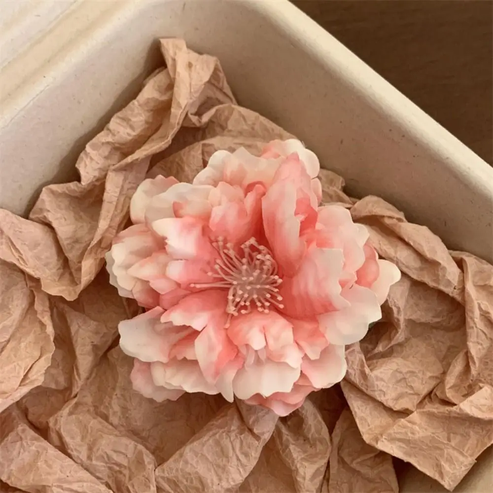 Popular Headwear Flower Hair Clips French Style Hairstyle Hair Clip Peony Hair Barrettes Sand