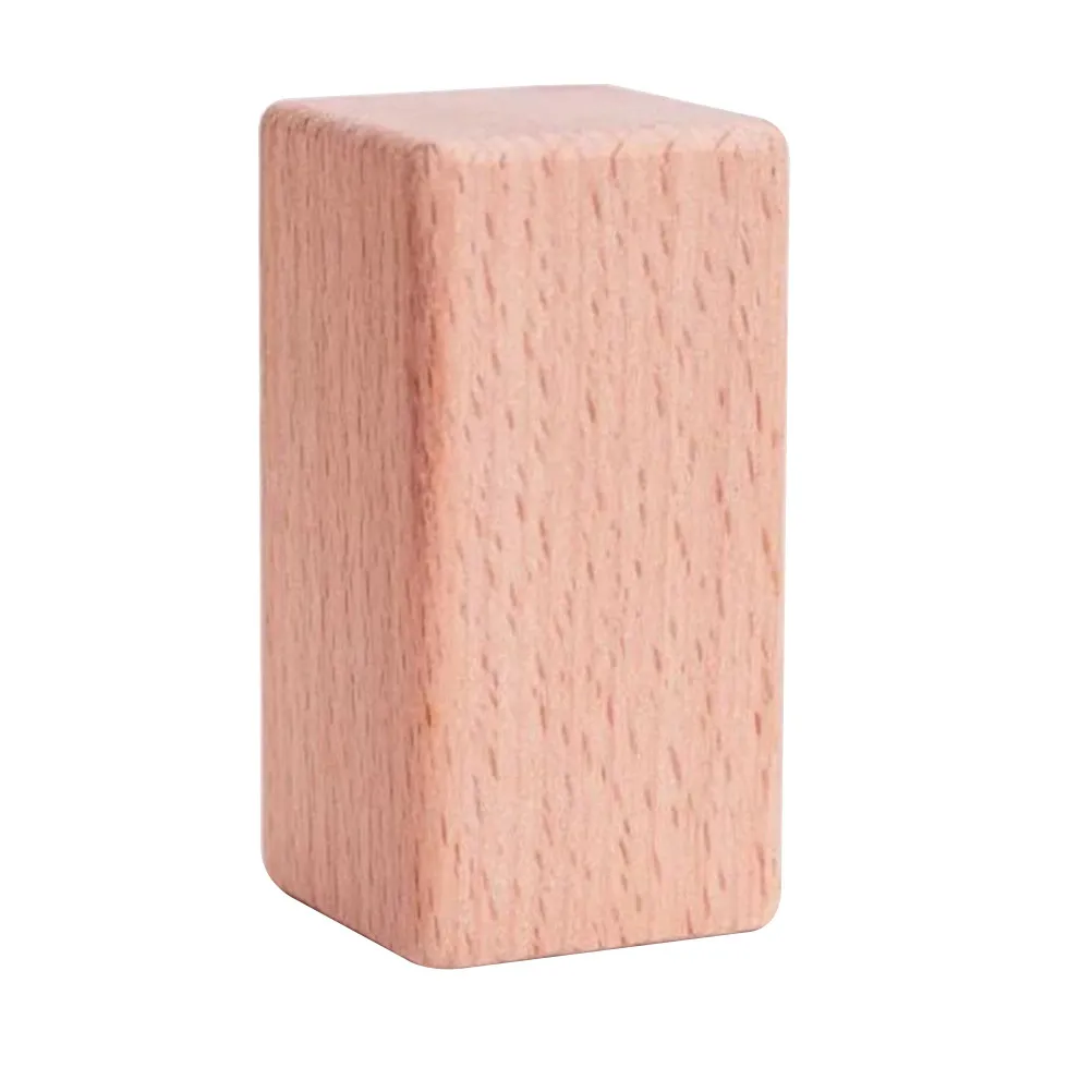 

1Set Wooden Block Beech Granule Geometric Wood Cubes DIY Crafts Kids Early Education Rectangular Solid Smooth Pieces