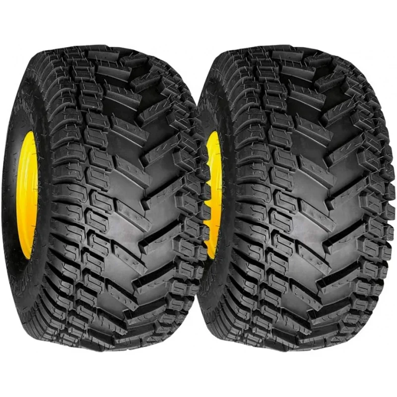 Traction 20x8.00-8 Rear Tire Assembly Replacements for Riding Mowers, Set of 2 & 21427 15x6.00-6 Front Tire Assembly