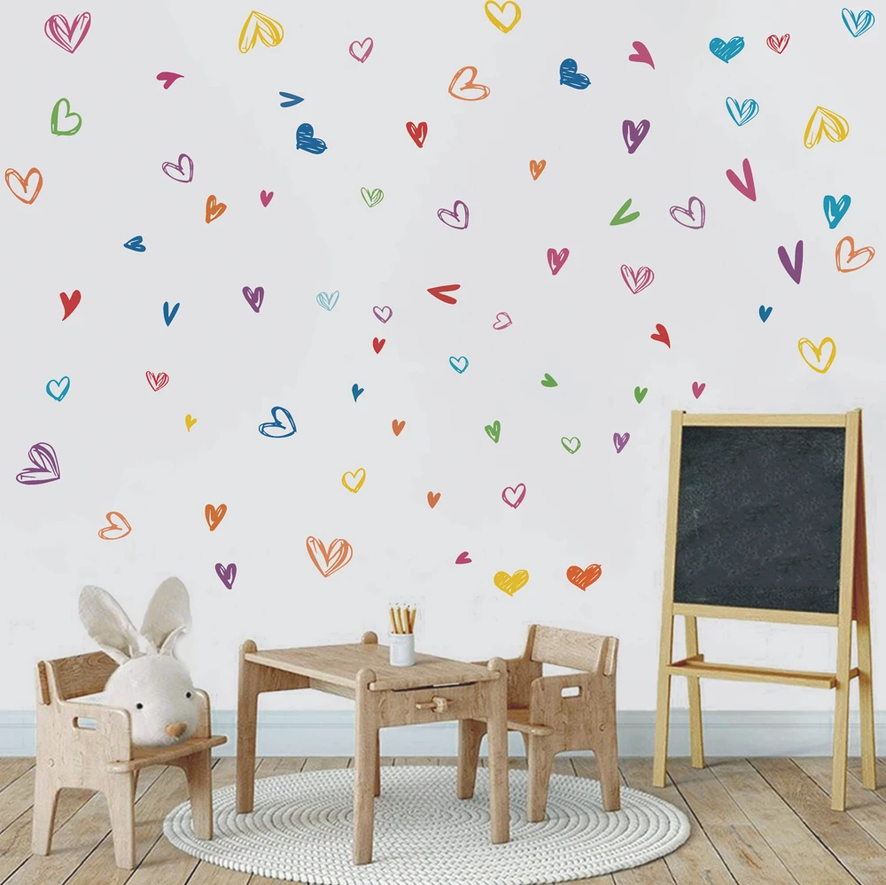 Акварельный принт в виде сердц – обзор и цена Baby Nursery Panelling