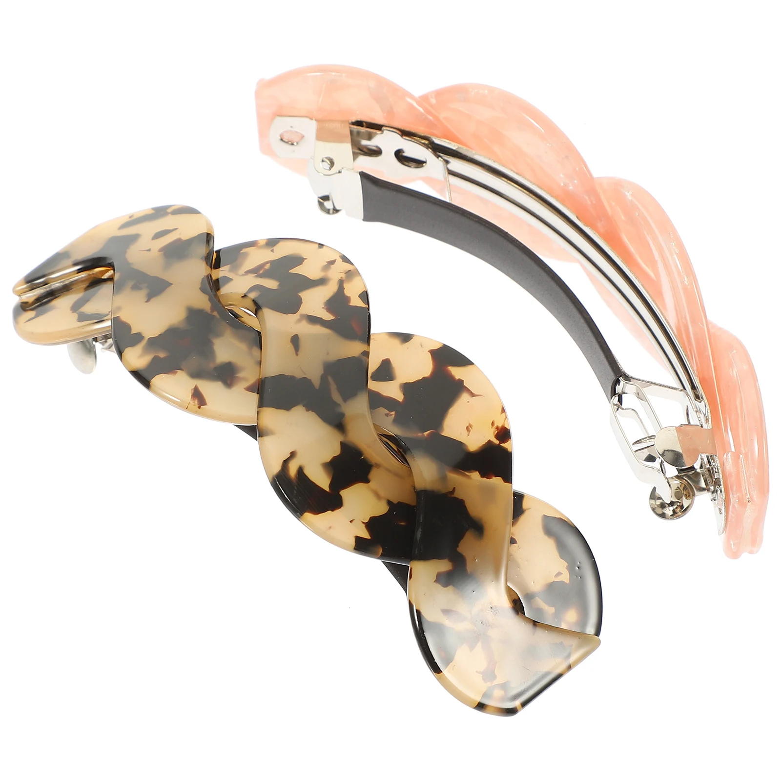 

2pcs Large Acrylic Clips Vintage Barrettes Butterfly Hair Clasp For Women Fine Hair Durable Lightweight Hairpin Decoration