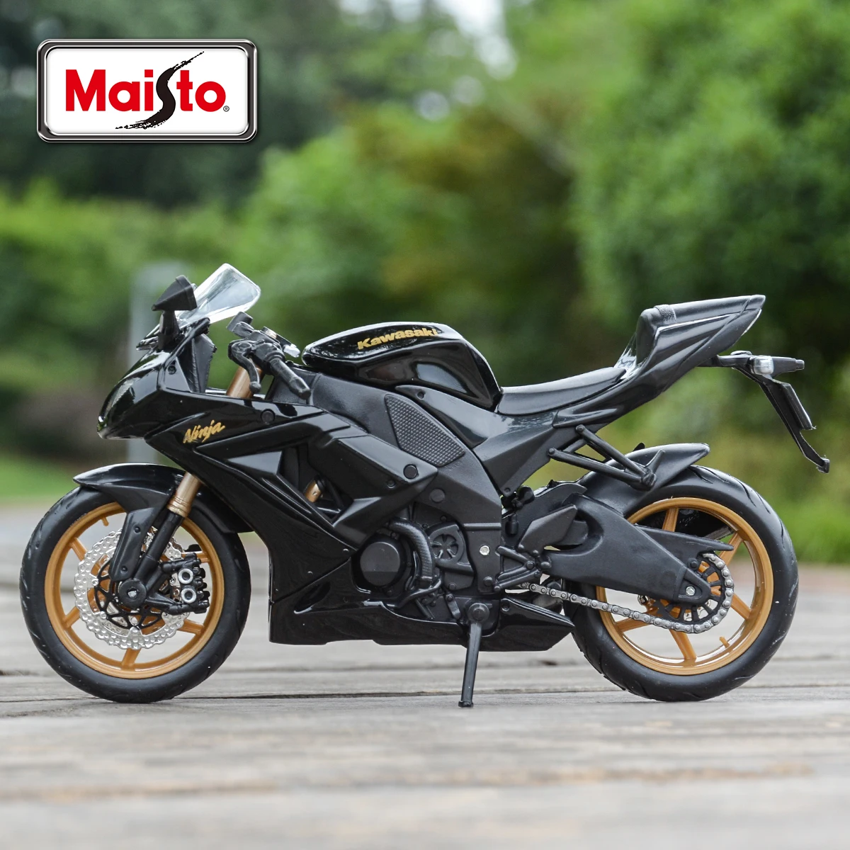 Maisto – Kawasaki Ninja ZX-10R 1:12 – Modèle Diecast, Collection, Moto Sportive, Dès 3 Ans