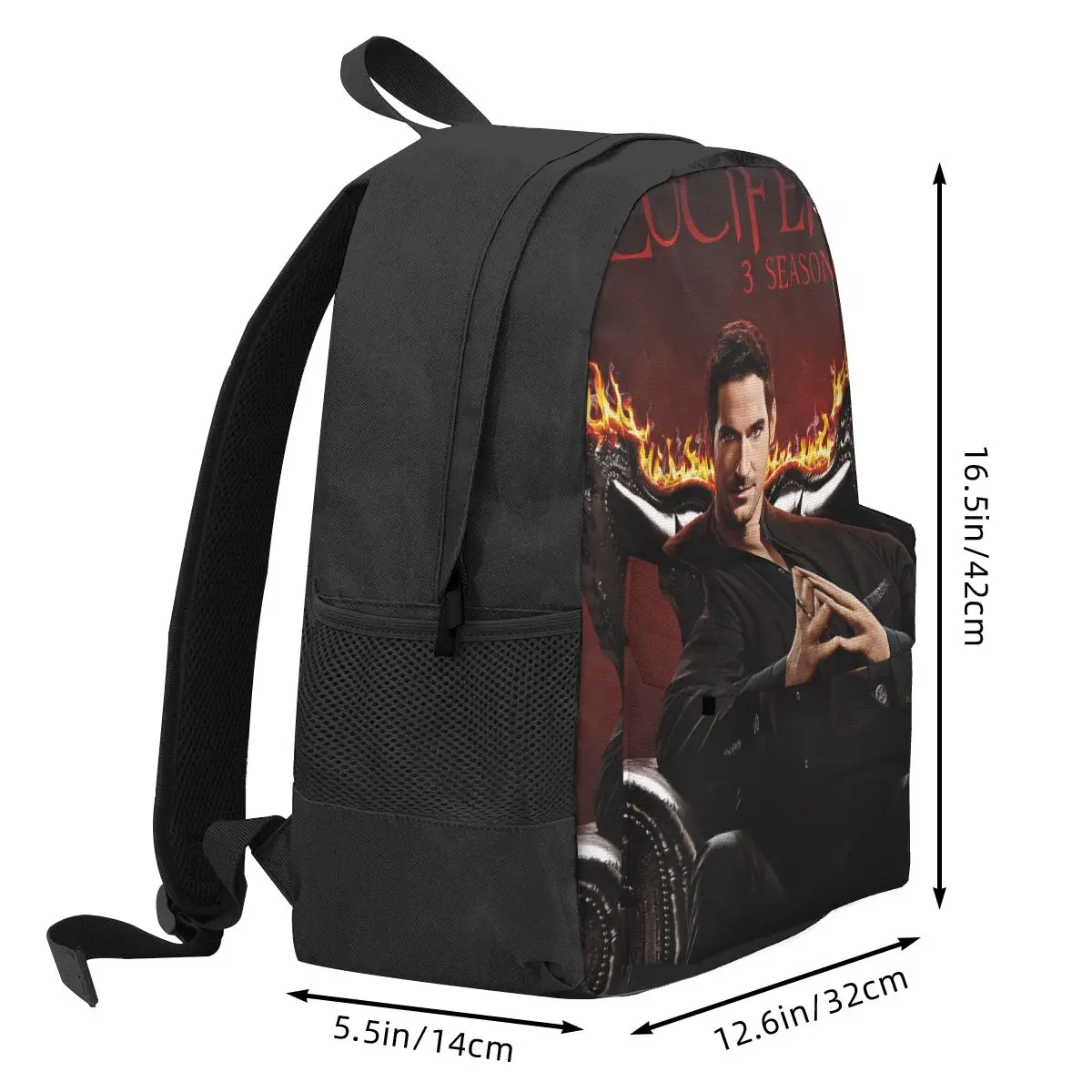 Lucifer Women Backpack Classical Children School Bag Actor Tom Ellis Laptop Rucksack Kids Large Capacity Polyester Rucksack