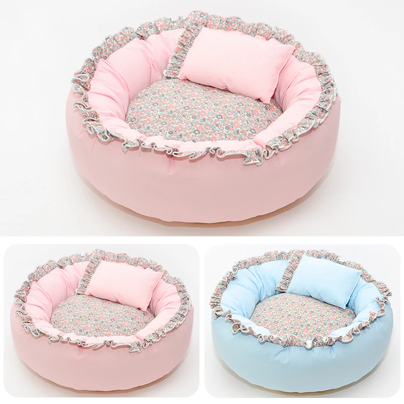 Circular Pet Nest, Keep Warm, Comfortable, Soft, Thickened, Universal for All Seasons, Cat Bed, Dog Accessories, Autumn, Winter