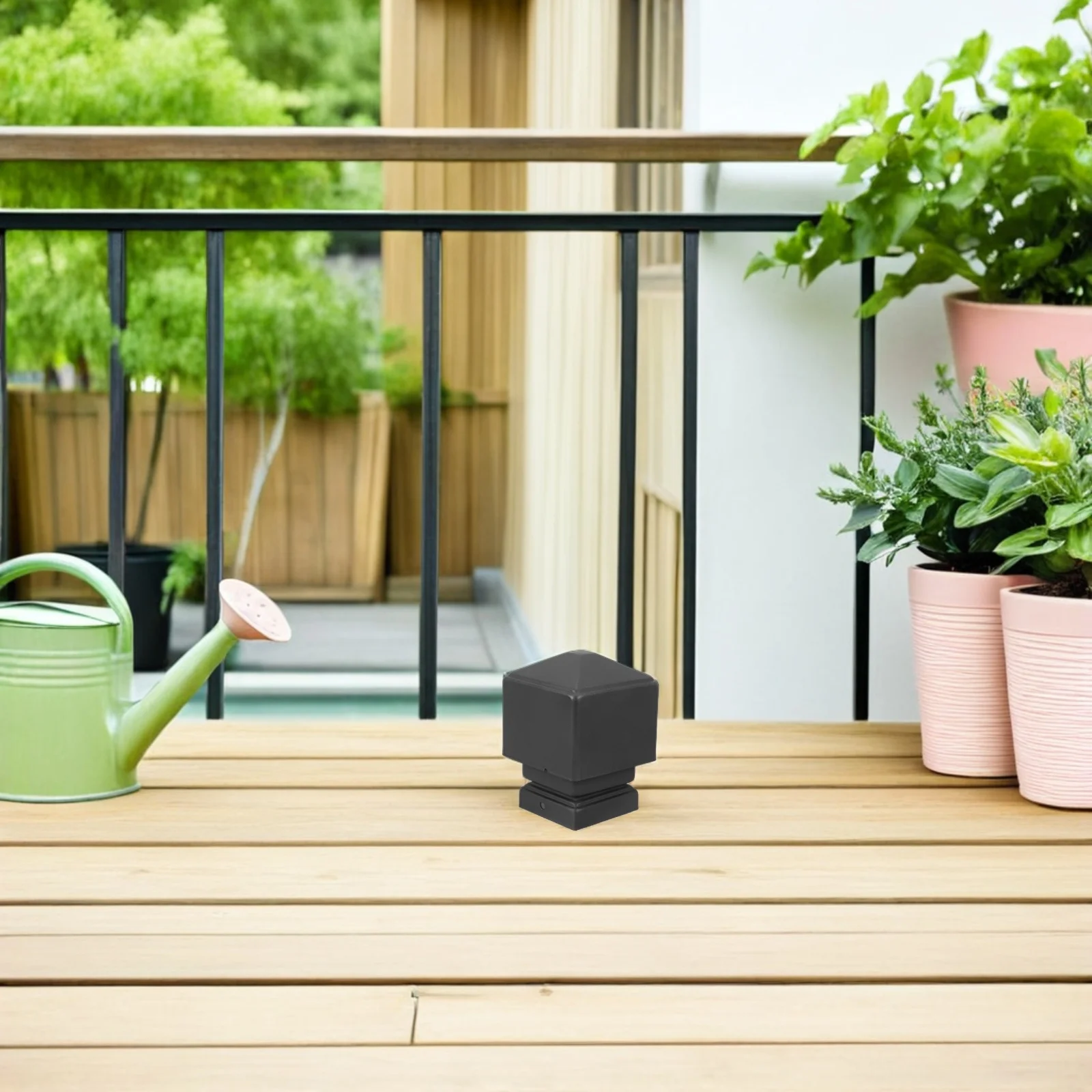 

Metal Fence Post Cap Dark Grey Matte Pyramid Square Deck Post Cap 2.4x2.4 Guardrail Railing Wood Piling Mailbox Cover