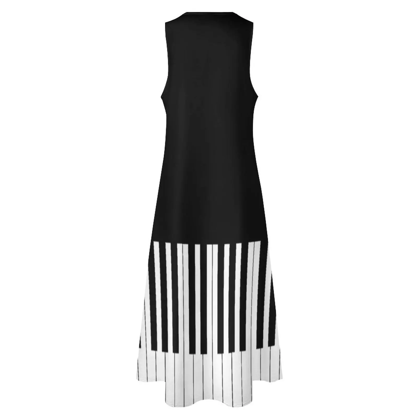 Cool Piano teclado funda nórdica camiseta Musical vestido largo ropa de verano para mujer vestido 2025