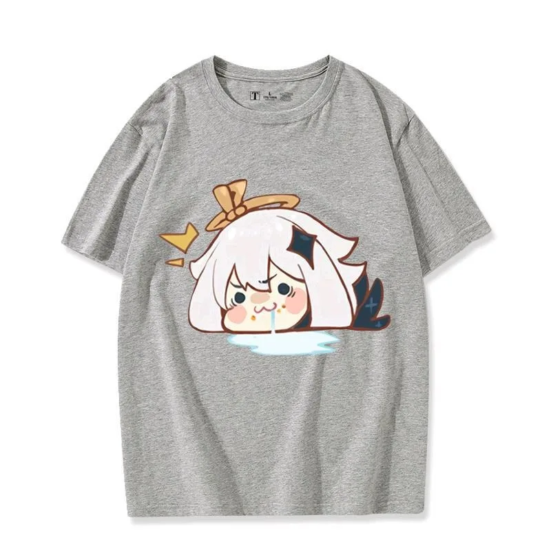 Anime  Game Cos Paimon Guide Unisex Loose Fashion Trend Commuter Cotton S-3XL T-shirt Clothes