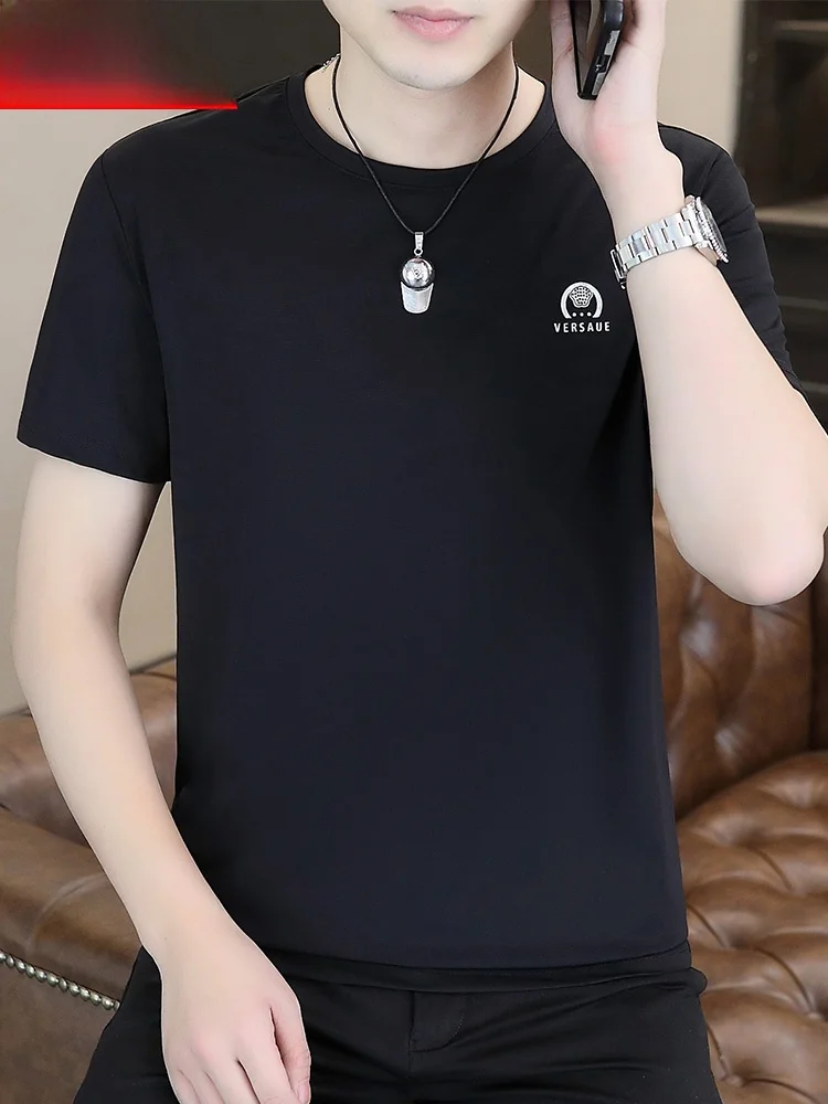 

Hengyuanxiang Ice Silk ort Sve T-irt Men's Lightweight Qui Dry Spor Casual Summer Top round Ne Geometric Pattern