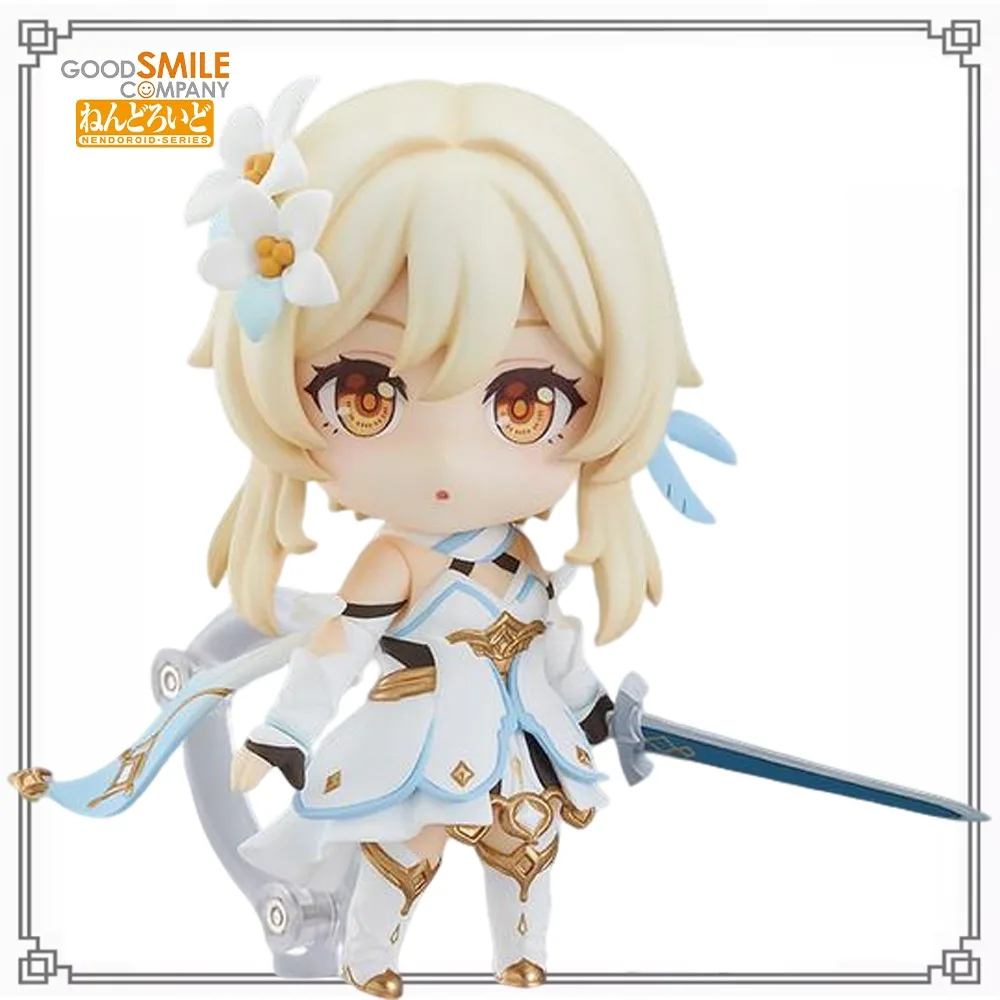 100% in Stock Original Good Smile Company Nendoroid (#1718) Genshin Impact Traveler (Lumine) Model Decoration Garage Kit Gift