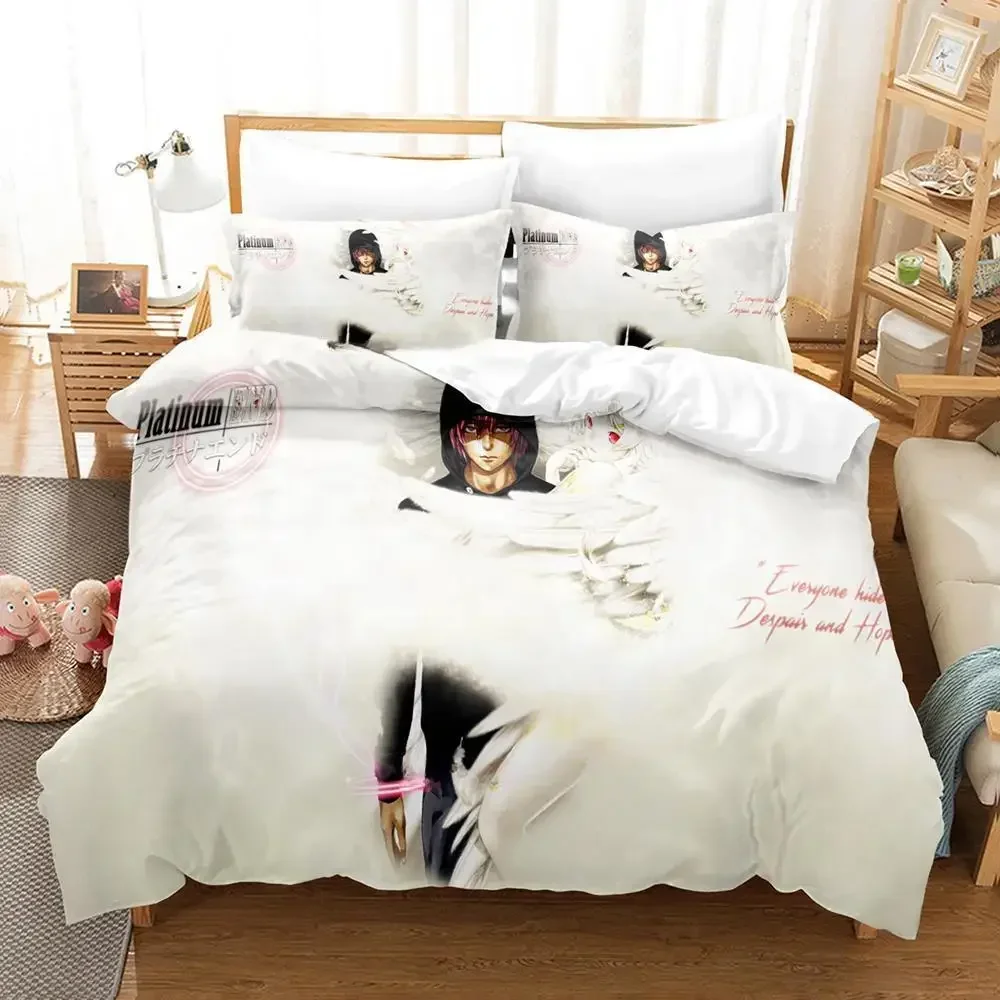 New Platinum End Bedding Set Single Twin Full Queen King Size Bed Set Adult Kid Bedroom Duvet cover Sets 3D Anime Bed Sheet Set