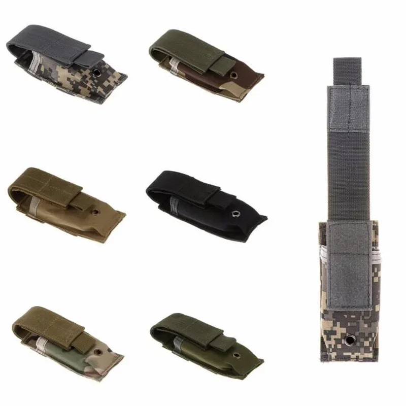 Tactical Pouch Single Pistol Magazine Pouch Knife Flashlight Multi-tool Sheath Airsoft Hunting Ammo Bags Accessories