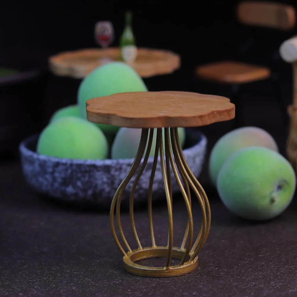 Miniature Coffee Table Decor Small Furniture Side Tables for Crafts House End Tiny Wooden