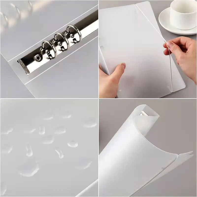 12 Stks/partij A6 6 Gaten Pvc File Organizer Opslag Rits Map En 1Pc 6 Ring Notebook Cover Planner Collection bindmiddel Document