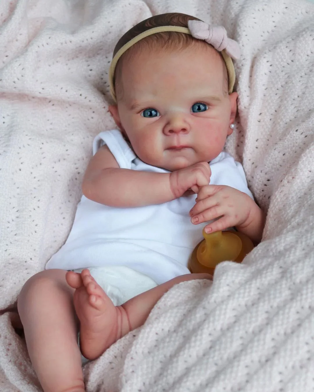 18inch Bettie Newborn Baby Reborn Doll Lifelike Soft Touch Cuddly Baby Multiple Layers Painting 3D Skin with Visible Veins