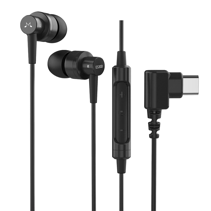 SoundMAGIC ES30D Digital USB C Headphones Type C Earbuds with Microphone HiFi Stereo Earphones Powerful Bass Noise Isolating