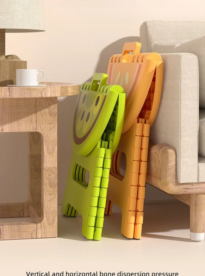 في الهواء الطلق المنزلية مقعد صغير مقعد الأطفال سميكة كرسي بلا ظهر قابل للطي الكرتون الإبداعية المحمولة منخفضة البراز #3