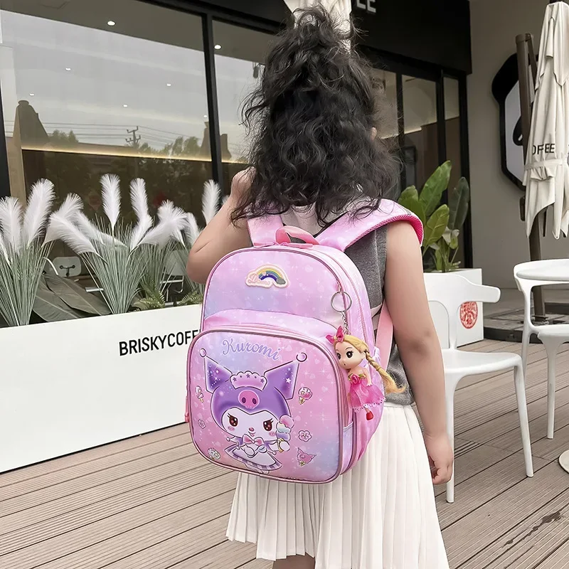 Sanrio Hallo Kitty Kinder Rucksack Kuromi Jungen Schult asche Cartoon Mädchen Umhängetasche Kindergarten Handtasche