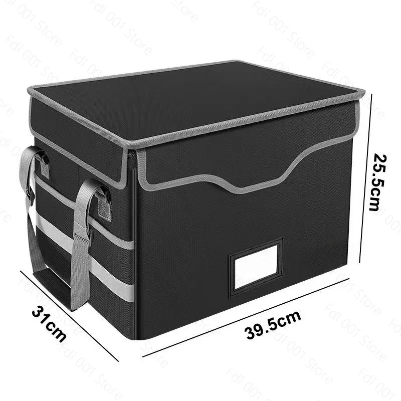 Fireproof Waterproof Foldable Storage‑Box Thickened Large‑Capacity Zipper‑Case With Lock For Travel Storage