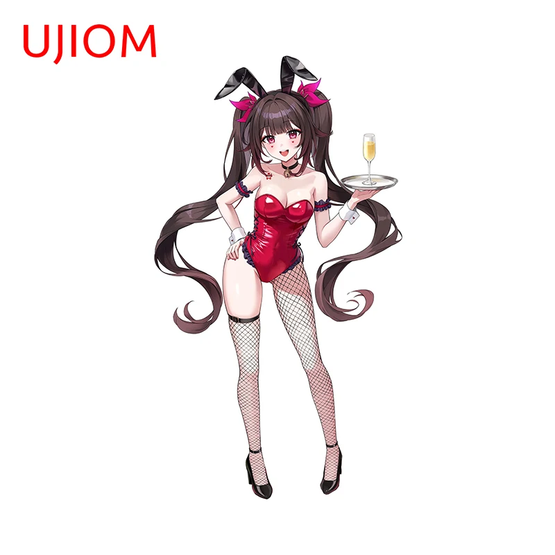 UJIOM 13 سنتيمتر X 9.4 سنتيمتر هونكاي ستار السكك الحديدية البريق أنيمي فتاة جميلة ملصقات جدار شخصية ديكور المنزل ملصق مائي غرفة الأطفال الجداريات