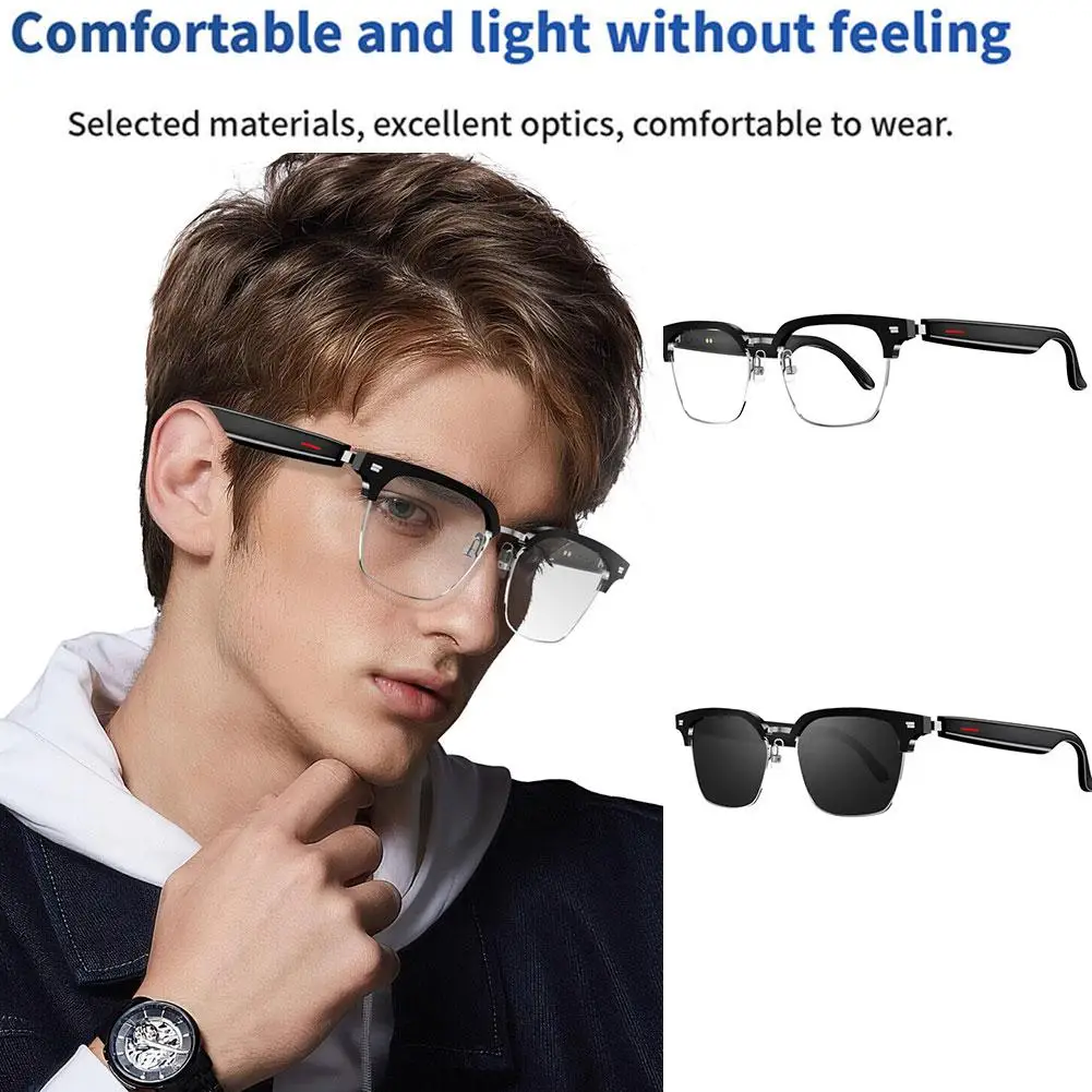 E13 New Bluetooth Glasses Myopia Glasses Music Glasses Light Directional Intelligent Audio Blue Anti Glasses Glasses J2Q1