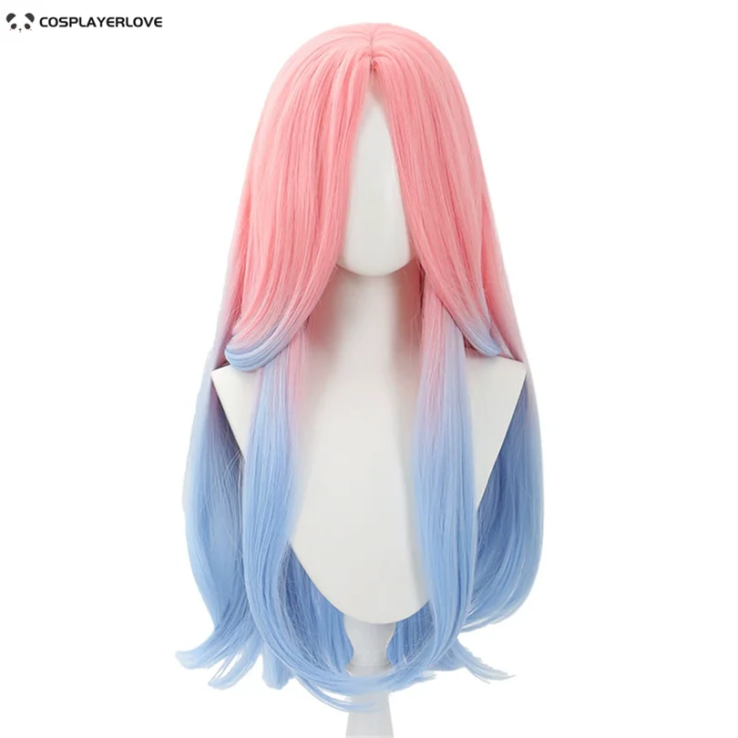 Alien Stage Mizi Long Pink And Blue Cosplay Headwear for Halloween Carnival Carnival Performance