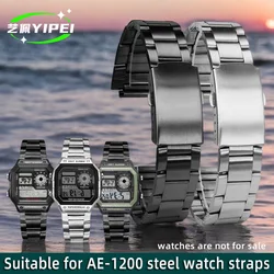 18mm For Casio AE1200 case mod kit Modified all metal 3299 AE-1200 bezel glass strap ring kit stainless steel AE-1300 case+strap