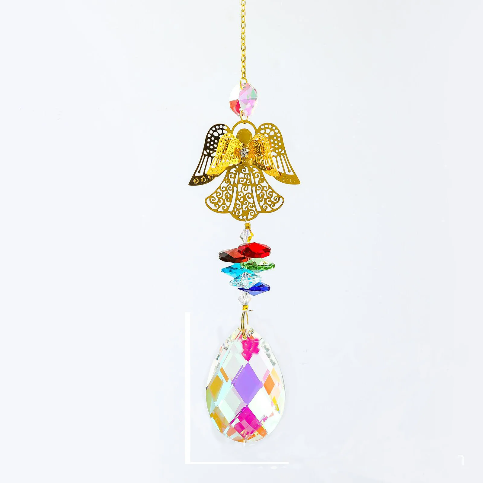 1PC Suncatcher Crystal Rainbow Marker Prisms Hanging Wind Chime Pendant Car Charm Home Garden Decor Outdoor Christmas Gifts