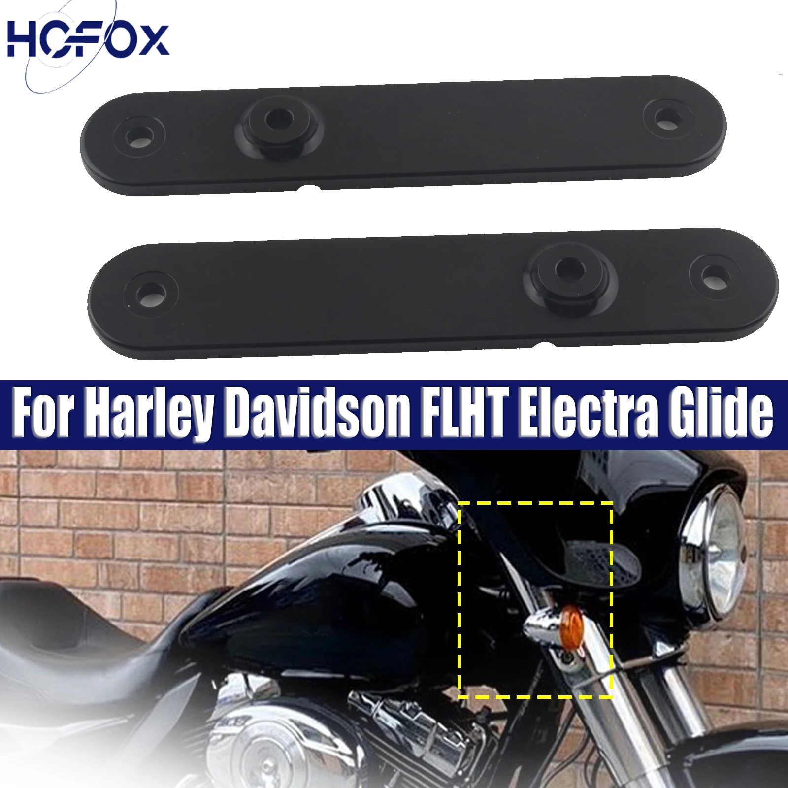 

For Harley Davidson FLHT FLHTC FLHTCU FLHXXX Turn Signal Relocation Bracket Kit