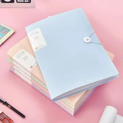 A4 File Folder Display Book With Buckle 30Pages Transparent Insert Paper Document Organizer Bag Office School Supplies