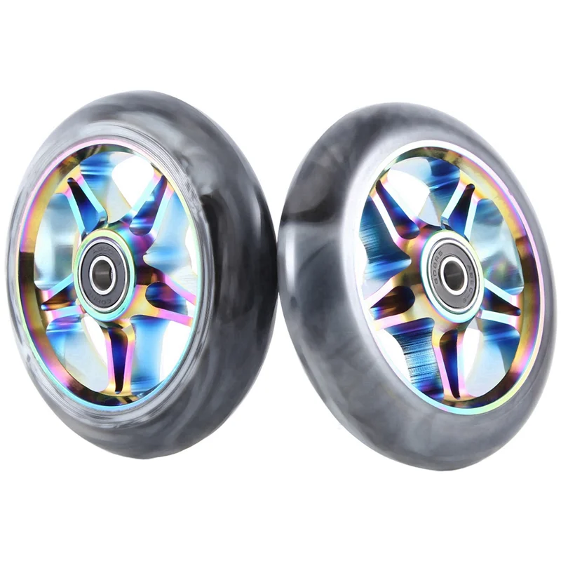 

A61P 2Pcs Electric Scooter Wheel Scooter Replacement Wheels With Bearing Stunt Scooter Pu Wheels Scooter Accessories Parts Compo