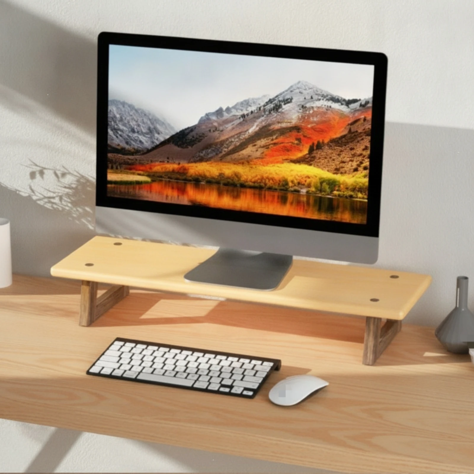 Support d'écran avec pieds en - Monitor Riser Wood avis et prix