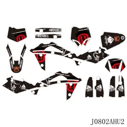 For Husqvarna TC TE 250 450 510 2005 2006 2007 Full Graphics Decals Stickers Kit Motorcycle Background Custom Number