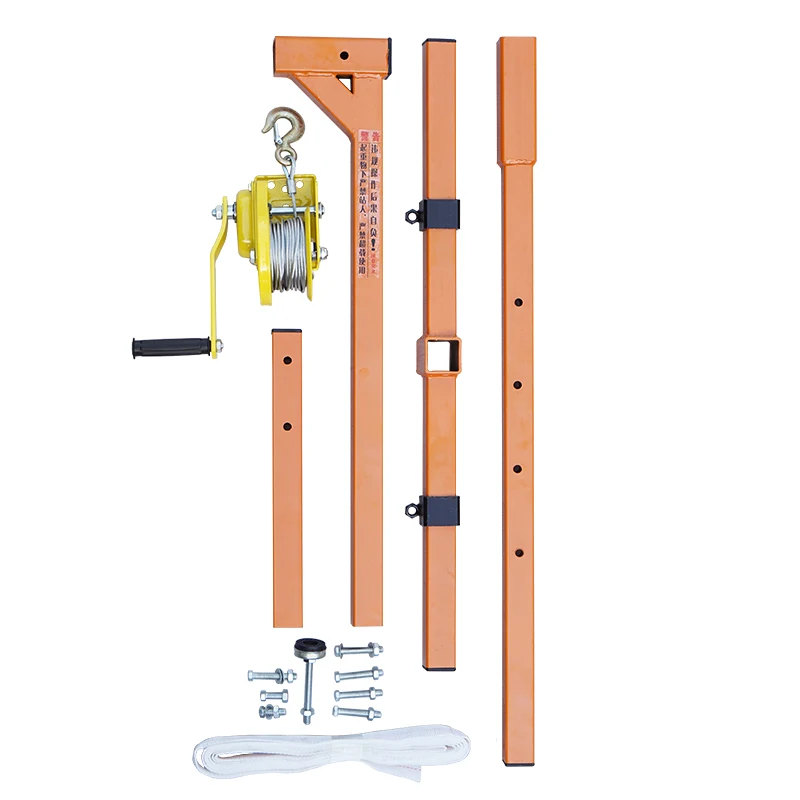 Lifting bracket hand-cranked small crane air conditioner external machine crane repair lift bracket portable lifting machine