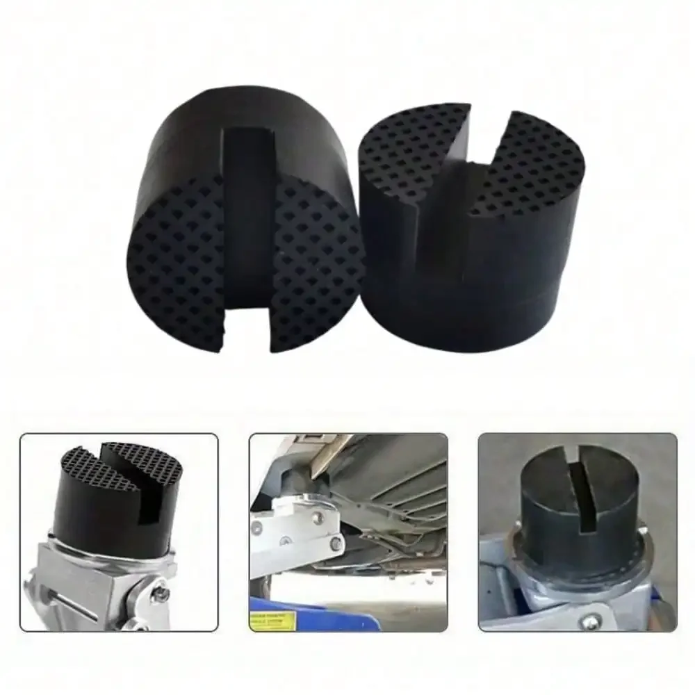 Universal jack rubber support pad durable and wear-resistant car care slotted frame rail floor socket adapter lifting. cushion