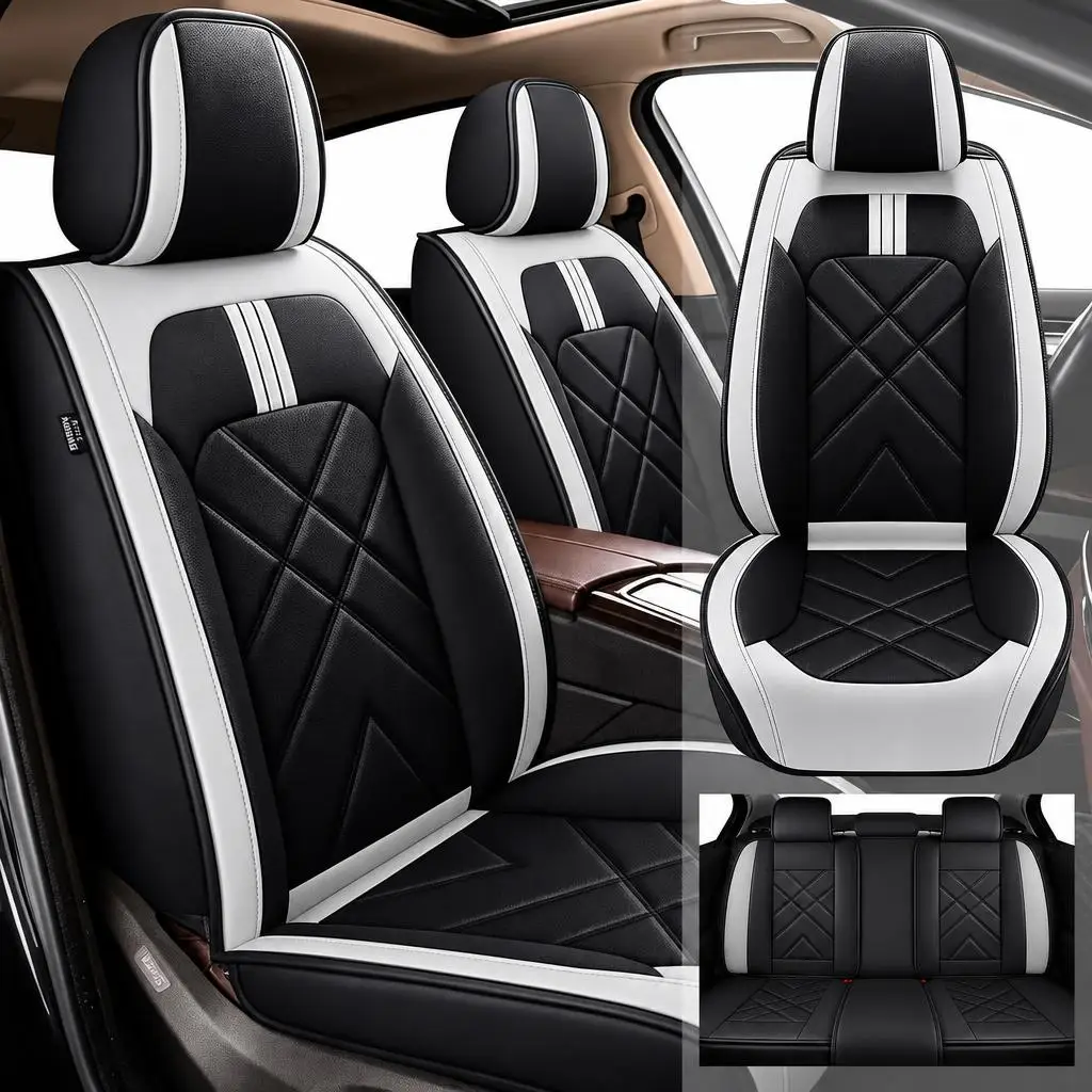 Anti-Slip  Breathable Car 5 Seat Cover For Toyota Camry 2007-2018 Front+Rear Seat Cushion Pad Full Set Adjustable Straps
