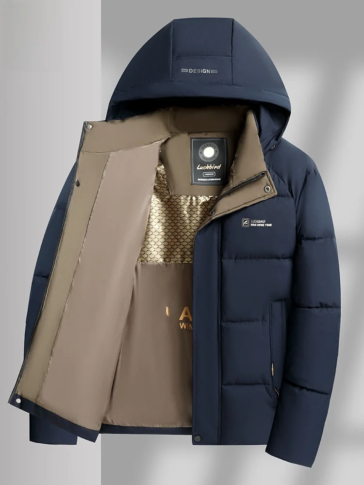 

Мужская теплая съемная шапка Pemon, хлопковая куртка, повседневная ветрозащитная верхняя одежда, новая зимняя одежда из полиэфирного волокна