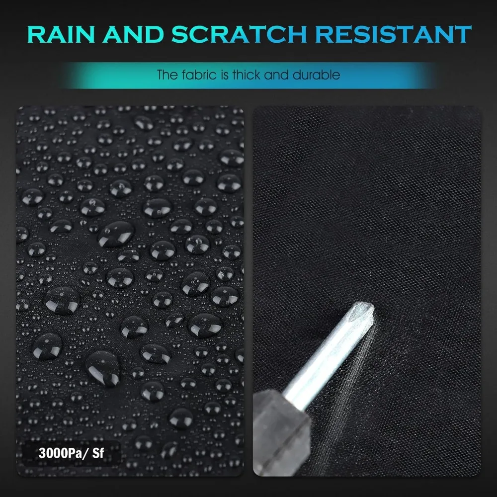 غطاء شاحنة بيك اب خارجي مقاوم للماء لجميع الأحوال الجوية مع حماية من الأشعة فوق البنفسجية، مناسب عالميًا للطول 229-242 بوصة