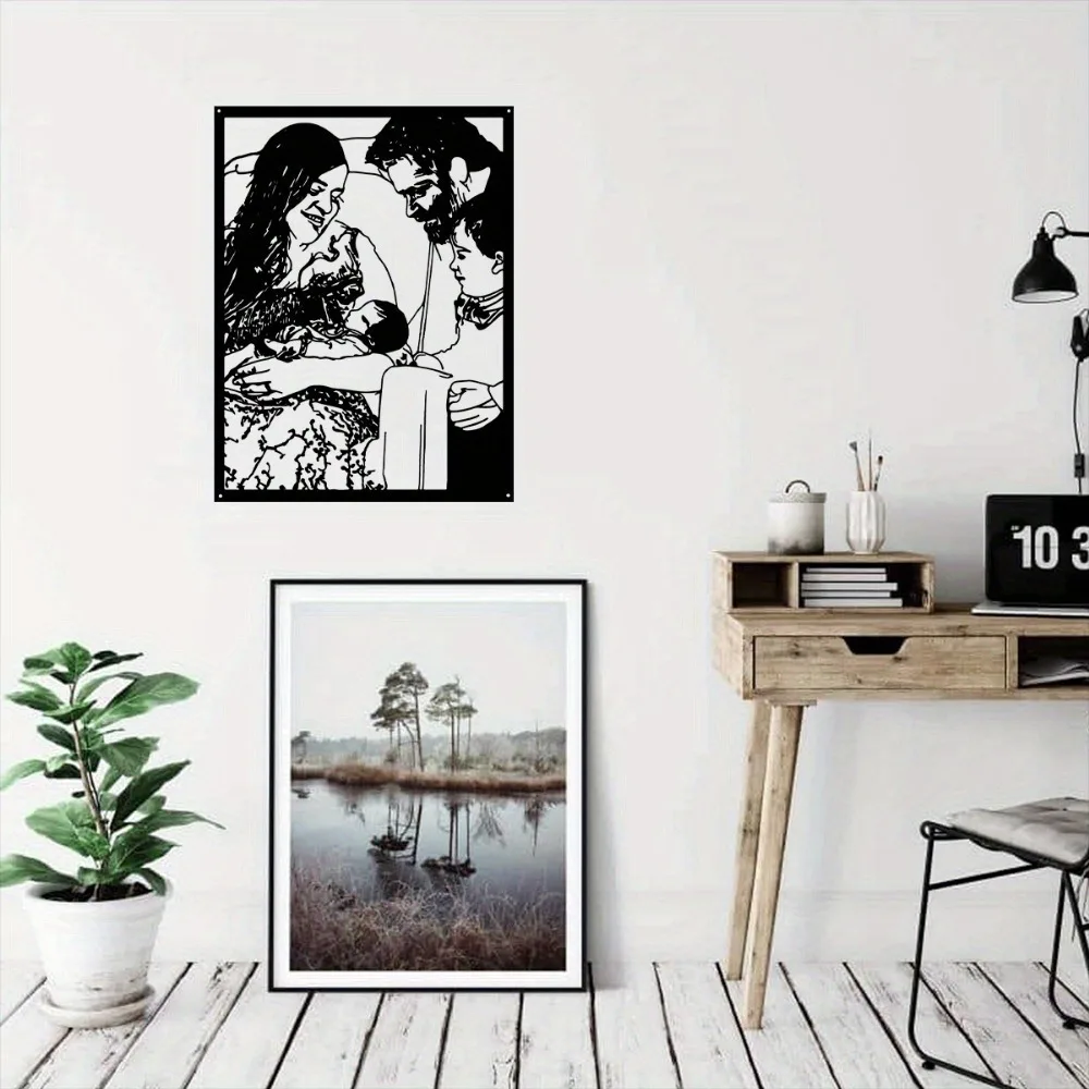 Custom Photo Metal Portrait Wall Art, Personalized Decor, Timeless Keepsake Gift For Loved Ones (Only For Decoration)