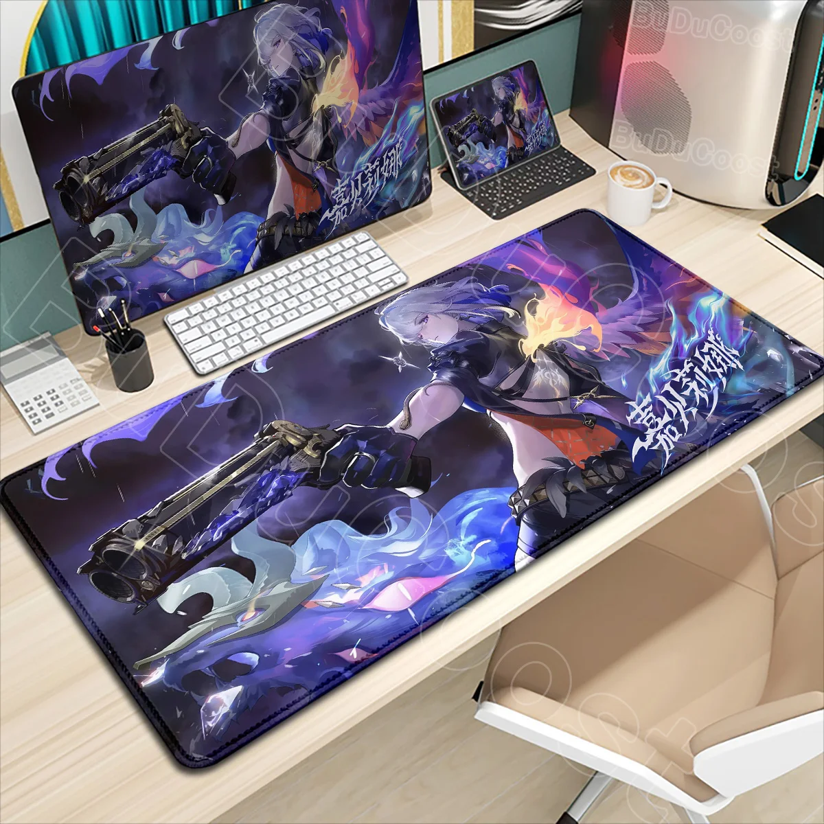 

HD New Role Wuthering Waves Pretty Galbrena Mouse Pad Gaming Computer Game PC Keyboard Mouse Mat Non-Slip Rubber Laptop Mousepad
