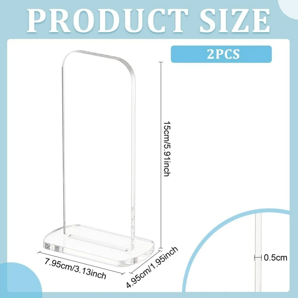 2 Pcs Boxing Glove Display Stand 3.1x1.9x5.9inch Clear Acrylic Boxing Glove Stand Vertical Boxing Glove Display Stand Baseball