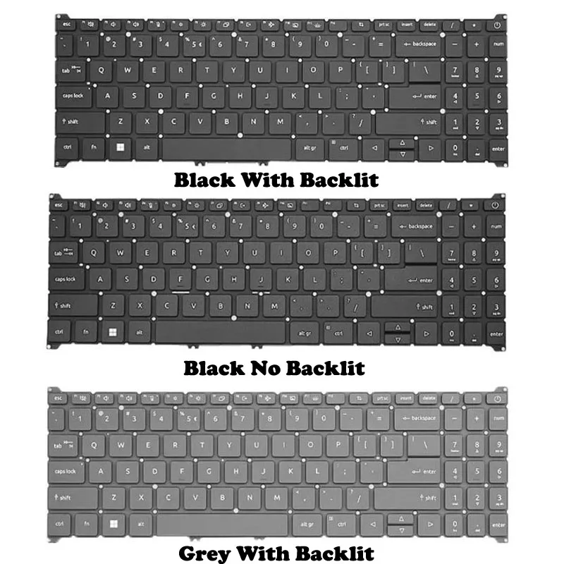 US RU Backlit Keyboard For ACER A315-24P A315-24PT A315-59 A515-47 N22C6 N22Q3 S50-54 A515-57 A715-51 QV05T_A10B ACM21G1/6LA New