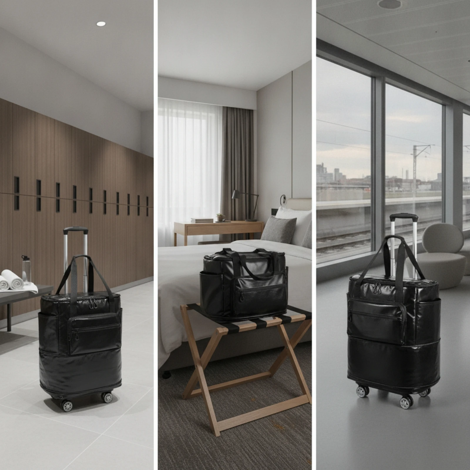 Wheeled Travel Bag Collapsible - Foldable Rolling Luggage Bag 评论和价格