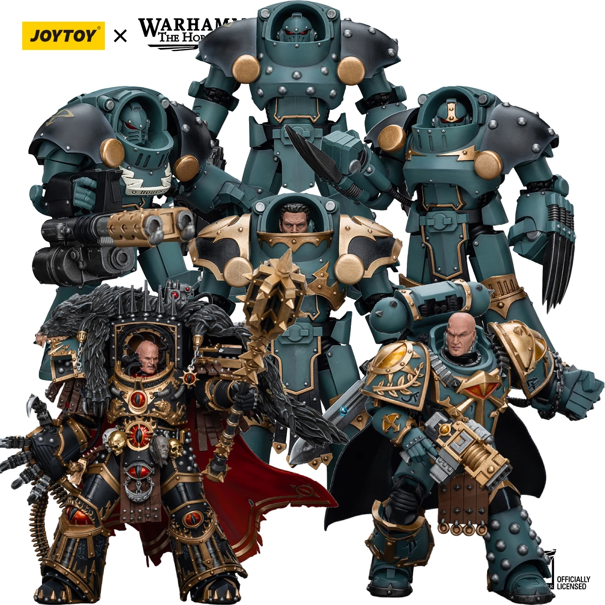 

[IN STOCK] JOYTOY Warhammer 40K 1/18 Action Figure Sons of Horus Warmaster Horus Tartaros Terminator Squad 4PCS Model Toys Gifts