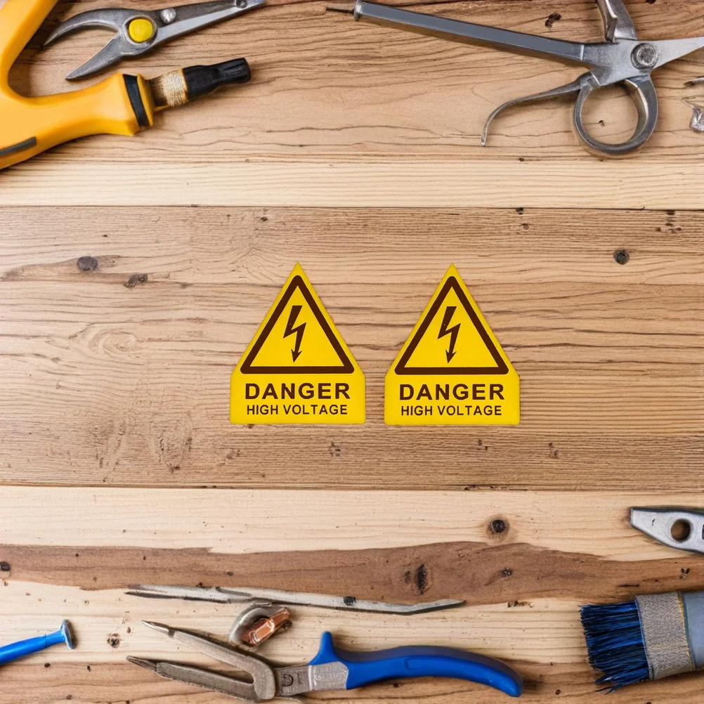 10 قطعة تسميات تحذير الجهد العالي ملصقات السلامة ذاتية اللصق للألواح الكهربائية تحذير علامات المخاطر الكهربائية